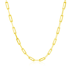 10K Yellow Gold Paperclip Chain (2.50 mm)