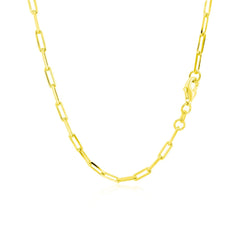 10K Yellow Gold Paperclip Chain (2.50 mm)