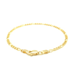 10k Yellow Gold Link Figaro Bracelet (2.60 mm)