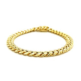 14k Yellow Gold Semi Solid Miami Cuban Bracelet (7.20 mm)