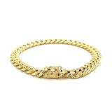 14k Yellow Gold Semi Solid Miami Cuban Bracelet (7.20 mm)