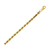 Lite Rope Chain Bracelet in 10k Yellow Gold (3.2 mm)