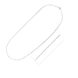 Sterling Silver Rhodium Plated Paperclip Chain (1.80 mm)