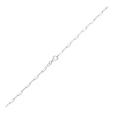 Sterling Silver Rhodium Plated Paperclip Chain (1.80 mm)