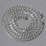 14k White Gold Miami Cuban Semi Solid Chain (5.50 mm)