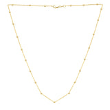 Textured Saturn Bead Necklace in 14K Yellow Gold
