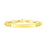 14K Yellow Gold Paperclip Chain ID Bracelet (4.80 mm)
