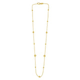 Alternating Bead Chain Necklace in 14K Yellow Gold