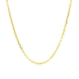 18k Yellow Gold Diamond Cut Cable Link Chain (1.50 mm)