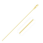 10k Yellow Gold Oval Cable Link Chain (0.97 mm)