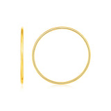Endless Hoop Style Earrings in 14K Yellow Gold(1.2x30mm)