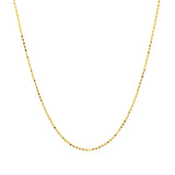 14k Yellow Gold Diamond Cut Bead Chain (0.90 mm)