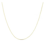 Double Extendable Diamond Cut Cable Chain in Yellow Gold (0.87 mm)