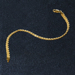 Double Rope Chain Bracelet in 10k Yellow Gold