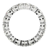 Round Cut Lab Grown Diamond Eternity Ring in 14k White Gold (3 cttw FG/VS2)