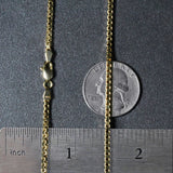 14k Yellow Gold Semi Solid Box Chain (2.10 mm)