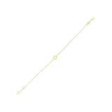 14k Yellow Gold Star of David Bracelet