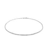 10k White Gold Sparkle Anklet 1.5mm