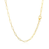 14K Yellow Gold Delicate Paperclip Chain (2.10 mm)
