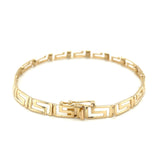 14k Yellow Gold Fancy Greek Key Motif Bracelet