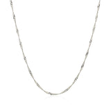 14k White Gold Singapore Chain (1.30 mm)