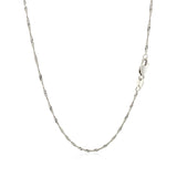 14k White Gold Singapore Chain (1.30 mm)