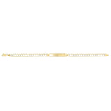14k Yellow Gold Pave Curb ID Bracelet (5.00 mm)