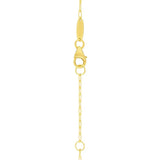 14k Yellow Gold Polished Heart Link Chain Necklace
