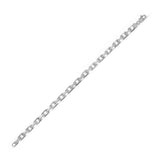 4.8mm 14k White Gold French Cable Chain Bracelet