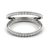 14k White Gold Diamond Split Band Ring (1/4 cttw)