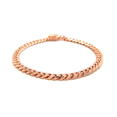 14k Rose Gold Classic Miami Cuban Solid Bracelet (6.10 mm)