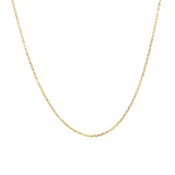 14k Yellow Gold Diamond Cut Cable Link Chain (0.87 mm)