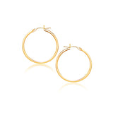 10k Yellow Gold Polished Hoop Earrings (2x40 mm)