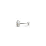 1 cttw Certified IGI Lab Grown Round Diamond Stud Earrings 14k White Gold(G/VS2)