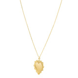 Baroque Heart Necklace in 14K Yellow Gold