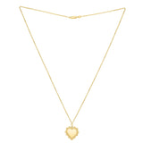 Baroque Heart Necklace in 14K Yellow Gold