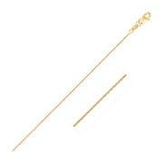 14k Yellow Gold Oval Cable Link Chain (0.85 mm)