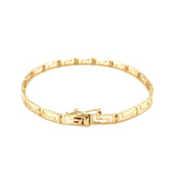 14k Yellow Gold Greek Fret Design Fancy Bracelet (3.30 mm)