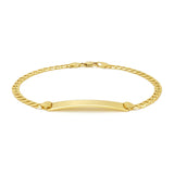 14k Yellow Gold Curb Link Style Childrens ID Bracelet (3.30 mm)