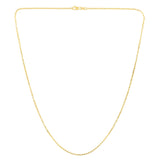 14k Yellow Gold French Cable Chain (1.3 mm)