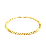 4.5mm 10k Yellow Gold Miami Cuban Semi Solid Bracelet