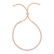 Adjustable Tennis Style Bracelet with Cubic Zirconia in Sterling Silver (5.10 mm)