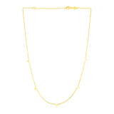 14K Yellow Gold Necklace with Triangles