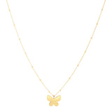 14k Yellow Gold Papillon Butterfly Necklace
