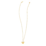 14k Yellow Gold Ppillon Butterfly Necklace