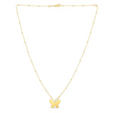 14k Yellow Gold Papillon Butterfly Necklace