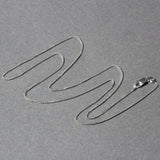 14k White Gold Round Wheat Chain (0.80 mm)