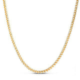 14k Yellow Gold Round Pave Franco Chain (4.00 mm)