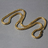 14k Yellow Solid Gold Diamond Cut Round Franco Chain (4.60 mm)