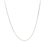 18k White Gold Diamond Cut Cable Link Chain (0.80 mm)